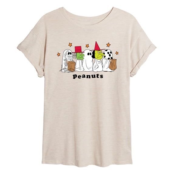 Peanuts - Halloween Costumes - Juniors Oversized Graphic T-Shirt