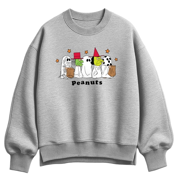 Peanuts - Halloween Costumes - Women's Oversized Fleece Crew Sweatshirt