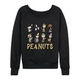 thumbnail image 1 of Peanuts - Halloween Group Women's Lightweight French Terry Wide Neck Long Sleeve Graphic Shirt, 1 of 5