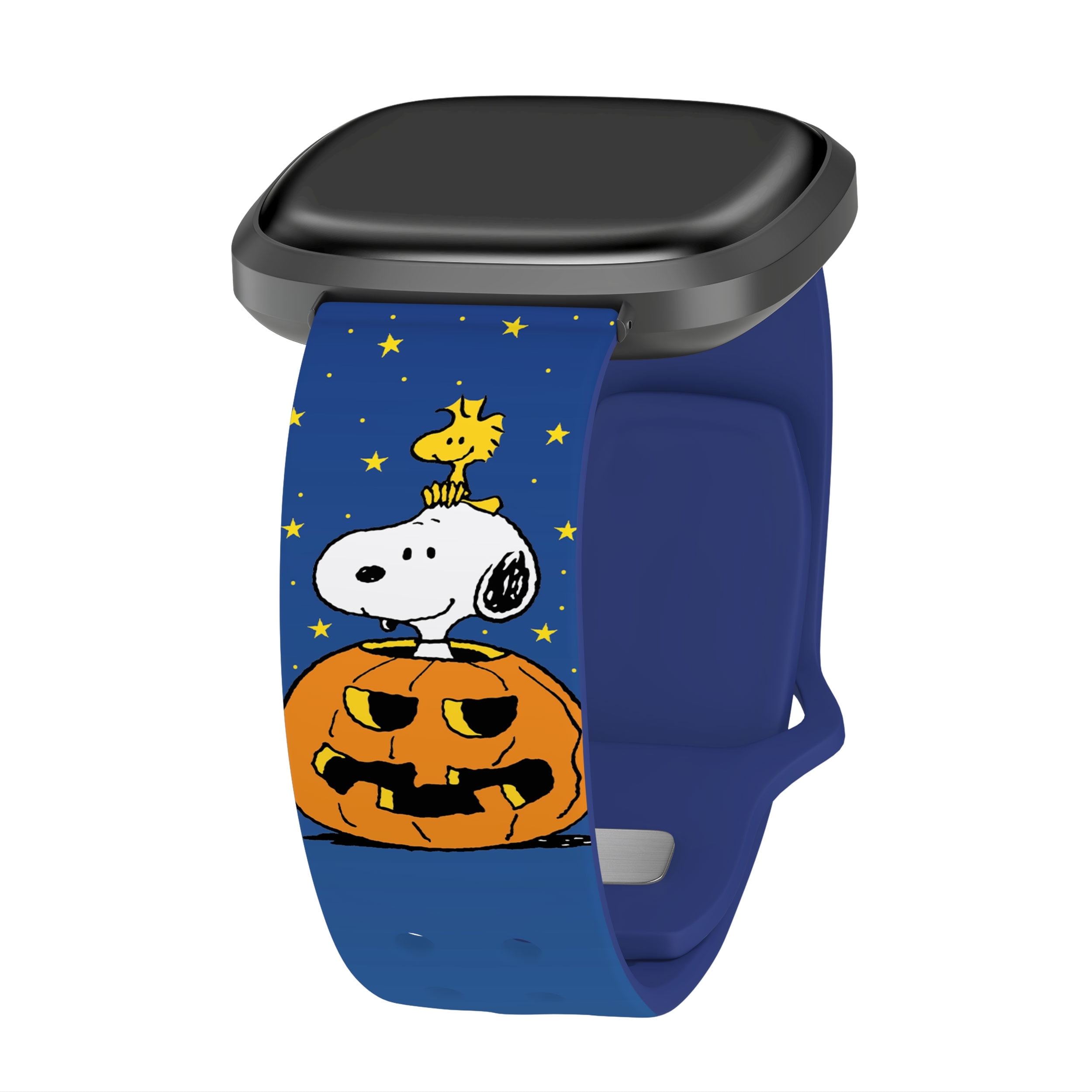 Peanuts Halloween HD Unisex Watch Band Compatible with FitBit Versa 3 & Sense (20mm Long Jack-o-Lantern) by Affinity Bands