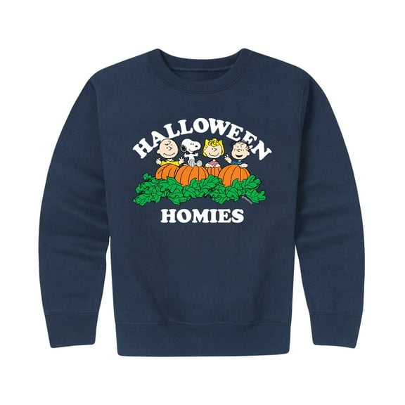 Peanuts - Halloween Homies - Toddler And Youth Crewneck Fleece Sweatshirt