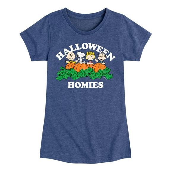 Peanuts - Halloween Homies - Toddler And Youth Girls Short Sleeve Graphic T-Shirt
