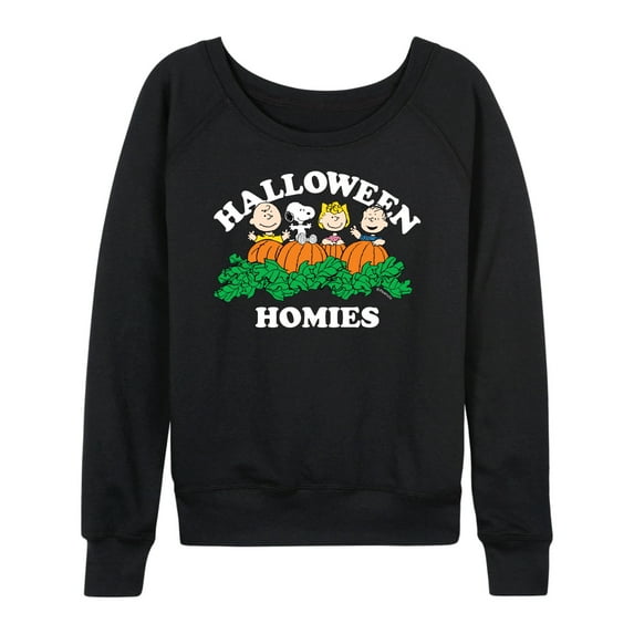 Peanuts - Halloween Homies - Women's Lightweight French Terry Long Sleeve Shirt