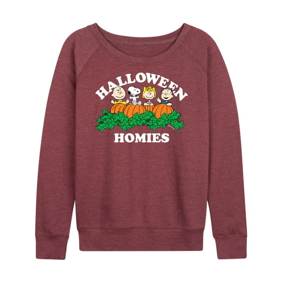 Peanuts - Halloween Homies - Women's Lightweight French Terry Long Sleeve Shirt