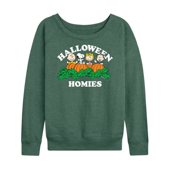 Peanuts - Halloween Homies - Women's Lightweight French Terry Long Sleeve Shirt