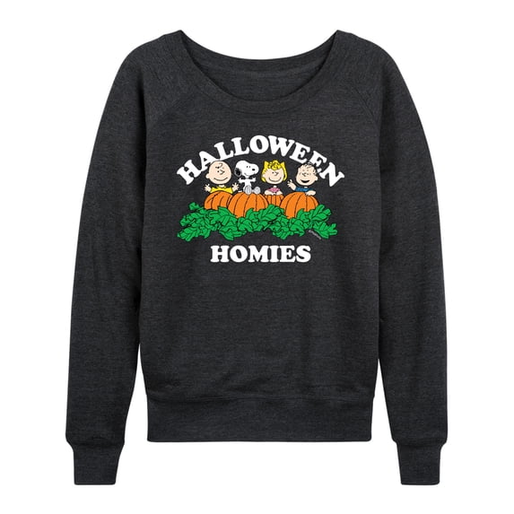Peanuts - Halloween Homies - Women's Lightweight French Terry Long Sleeve Shirt