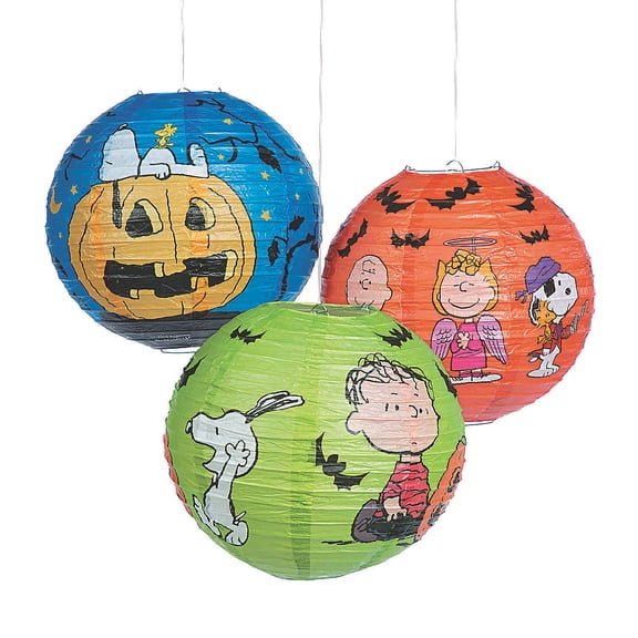 Peanuts Halloween Paper Lanterns - Party Decor - 6 Pieces