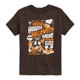 thumbnail image 1 of Peanuts - Halloween Poster - Youth Boys Short Sleeve Graphic T-Shirt, 1 of 4