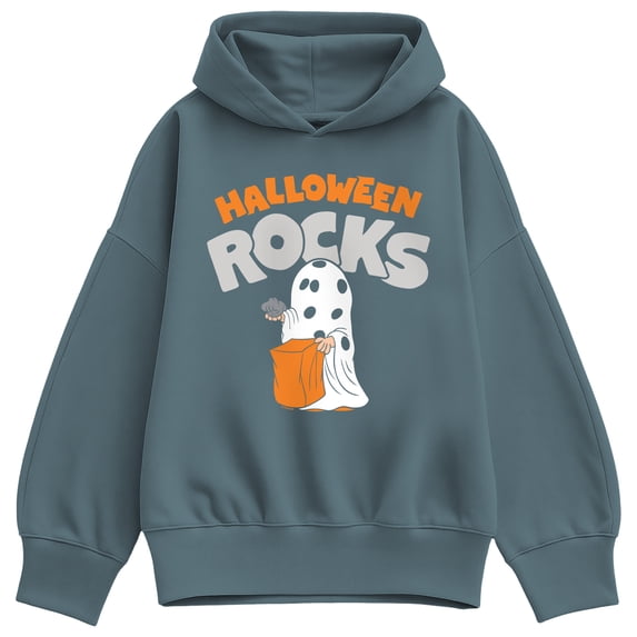 Peanuts - Halloween Rocks Oversized Fleece Hoodie Sweatshirt