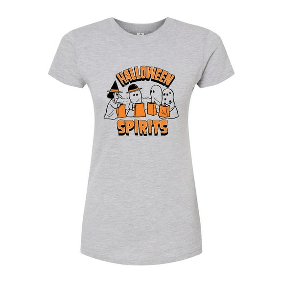 Peanuts - Halloween Spirits - Juniors Fitted Graphic T-Shirt