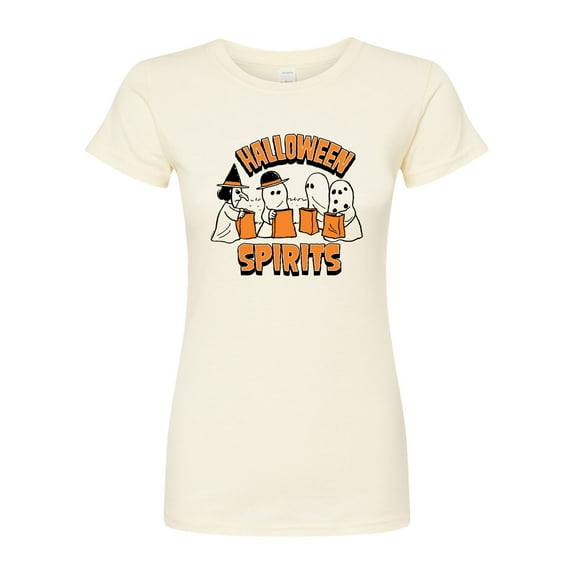 Peanuts - Halloween Spirits - Juniors Fitted Graphic T-Shirt