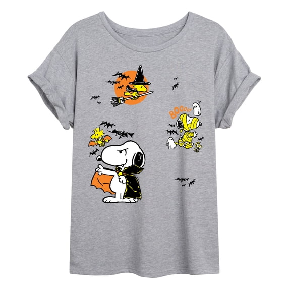 Peanuts - Halloween Stickers Relaxed Fit T-Shirt