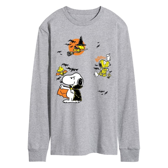 Peanuts - Halloween Stickers - Men's Long Sleeve Graphic T-Shirt