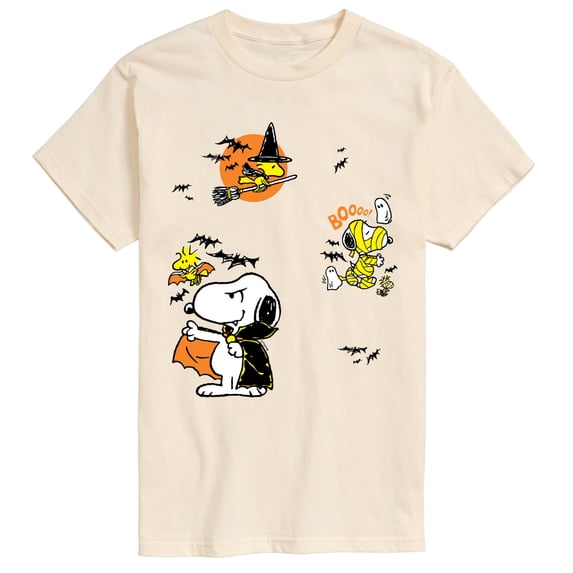 Peanuts - Halloween Stickers - Men's Short Sleeve Graphic T-Shirt