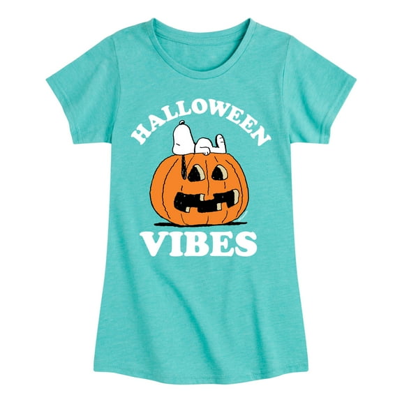 Peanuts - Halloween Vibes - Toddler And Youth Girls Short Sleeve Graphic T-Shirt