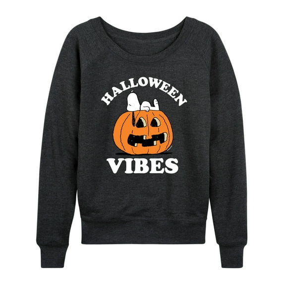 Peanuts - Halloween Vibes - Women's Lightweight French Terry Long Sleeve Shirt