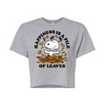 thumbnail image 1 of Peanuts - Happiness Is A Pile Of Leaves - Juniors Cropped Cotton Blend T-Shirt, 1 of 6