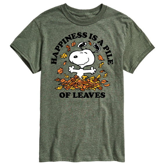 Peanuts - Happiness Is A Pile Of Leaves - Men's Short Sleeve Graphic T-Shirt