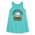 thumbnail image 1 of Peanuts - Happiness Is A Pile Of Leaves - Toddler and Youth Girls A-line Dress, 1 of 5