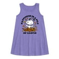 thumbnail image 1 of Peanuts - Happiness Is A Pile Of Leaves - Toddler and Youth Girls A-line Dress, 1 of 5