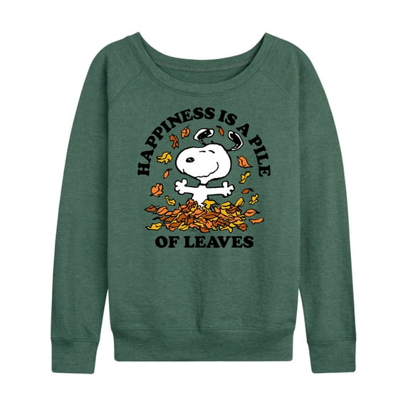 Peanuts - Happiness Is A Pile Of Leaves - Women's Lightweight French Terry Long Sleeve Shirt