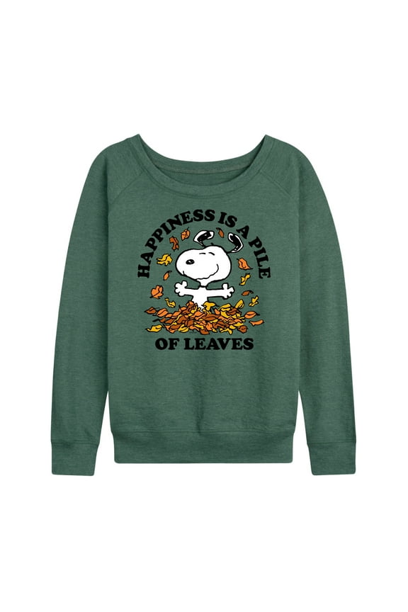 - Happiness Is A Pile Of Leaves - Women's Lightweight French Terry Long Sleeve Shirt