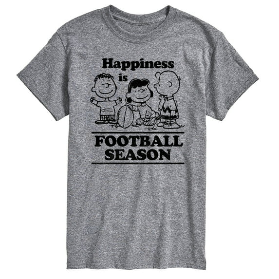 Peanuts - Happiness is Football - Men's Short Sleeve Graphic T-shirt