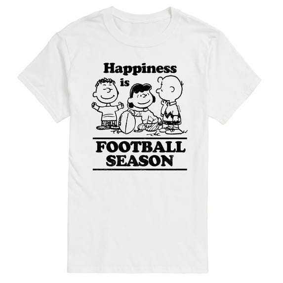 Peanuts - Happiness is Football - Men's Short Sleeve Graphic T-shirt
