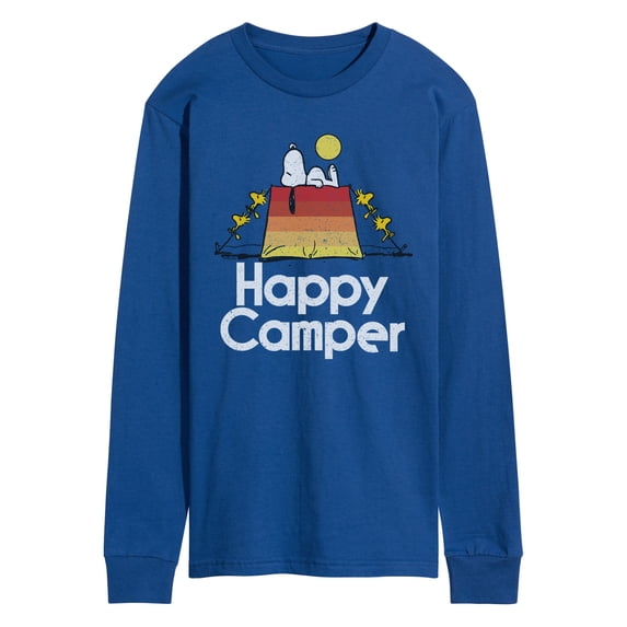 Peanuts - Happy Camper - Men's Long Sleeve Graphic T-Shirt