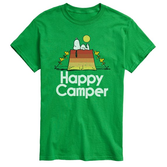 Peanuts - Happy Camper - Men's Short Sleeve Graphic T-Shirt