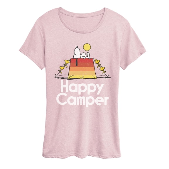 Peanuts - Happy Camper - Women's Short Sleeve Graphic T-Shirt