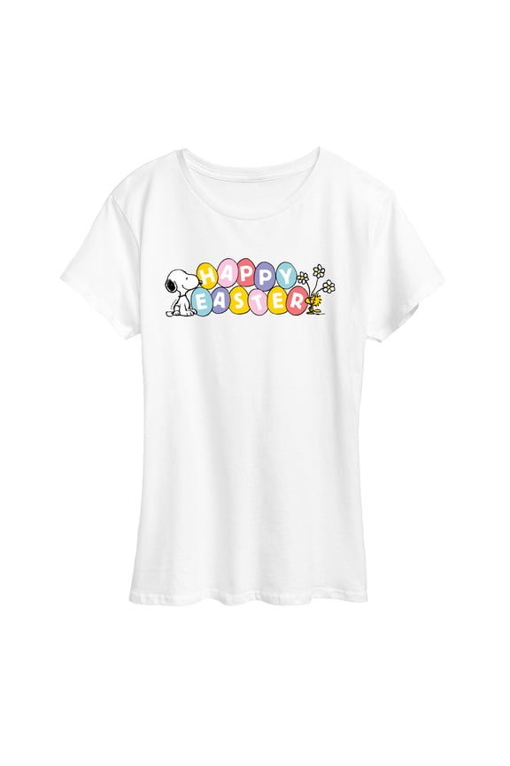 - Happy Easter Color Eggs - Women's Short Sleeve Graphic T-Shirt