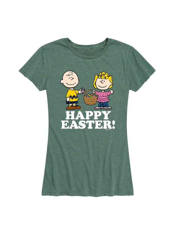 - Happy Easter Women's Short Sleeve Graphic T-Shirt