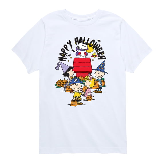 Peanuts - Happy Halloween Boys' Short Sleeve Graphic T-Shirt