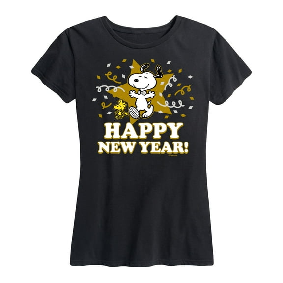 Peanuts - Happy New Year - Women's Short Sleeve Graphic T-Shirt