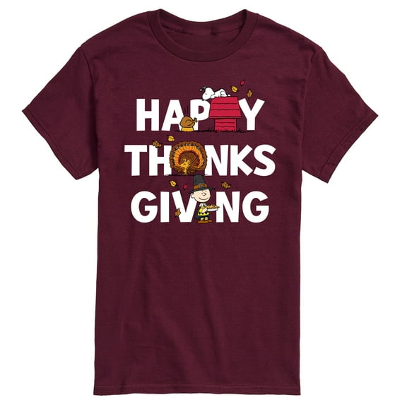 Peanuts - Happy Thanksgiving Icons - Men's Short Sleeve Graphic T-Shirt