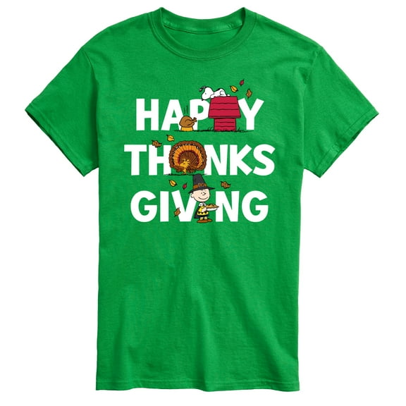 Peanuts - Happy Thanksgiving Icons - Men's Short Sleeve Graphic T-Shirt