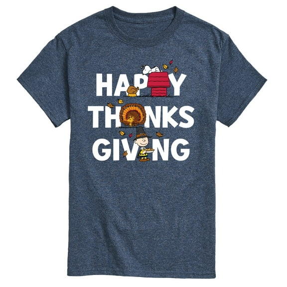 Peanuts - Happy Thanksgiving Icons - Men's Short Sleeve Graphic T-Shirt