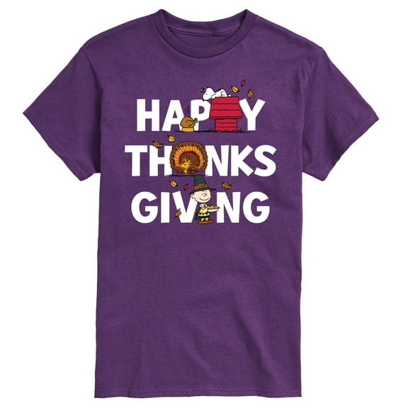 Peanuts - Happy Thanksgiving Icons - Men's Short Sleeve Graphic T-Shirt