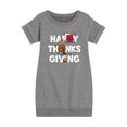 thumbnail image 1 of Peanuts - Happy Thanksgiving Icons - Toddler And Youth Girls Fleece Dress, 1 of 6