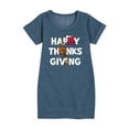 thumbnail image 1 of Peanuts - Happy Thanksgiving Icons - Toddler And Youth Girls Fleece Dress, 1 of 6