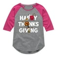 thumbnail image 1 of Peanuts - Happy Thanksgiving Icons - Toddler And Youth Girls Raglan Graphic T-Shirt, 1 of 6