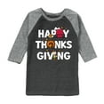 thumbnail image 1 of Peanuts - Happy Thanksgiving Icons - Toddler And Youth Raglan Graphic T-Shirt, 1 of 7
