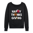 thumbnail image 1 of Peanuts - Happy Thanksgiving Icons - Women's Lightweight French Terry Long Sleeve Shirt, 1 of 6