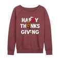 thumbnail image 1 of Peanuts - Happy Thanksgiving Icons - Women's Lightweight French Terry Long Sleeve Shirt, 1 of 6