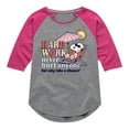 thumbnail image 1 of Peanuts - Hard Work - Toddler And Youth Girls Raglan Graphic T-Shirt, 1 of 6