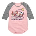 thumbnail image 1 of Peanuts - Hard Work - Toddler And Youth Girls Raglan Graphic T-Shirt, 1 of 6