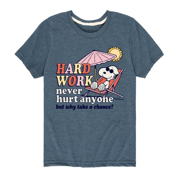 Peanuts - Hard Work - Toddler And Youth Short Sleeve Graphic T-Shirt