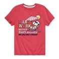 thumbnail image 1 of Peanuts - Hard Work - Toddler And Youth Short Sleeve Graphic T-Shirt, 1 of 6