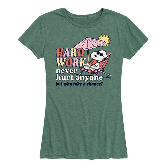 Peanuts - Hard Work - Women's Short Sleeve Graphic T-Shirt
